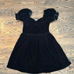 Janie and Jack black velvet dress size 8